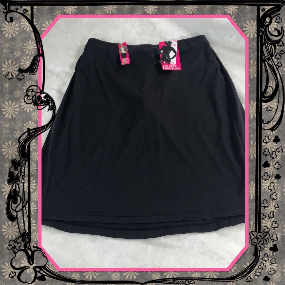 Tummy toning slip skirt shapewear brief built in